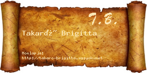 Takaró Brigitta névjegykártya